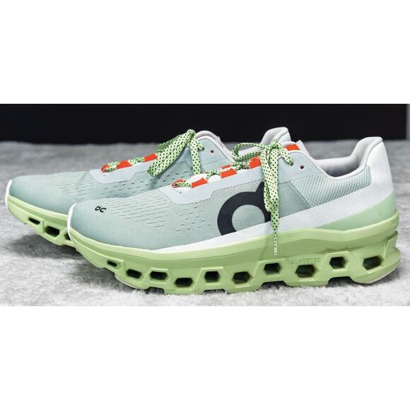 On Cloud Cloudmonster Green Glacier Gray Running Shoes Sneakers Womens Size 10 - Picture 15 of 15